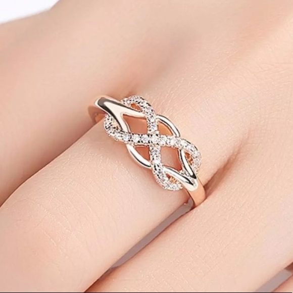 Rose Gold Diamond Infinite Gorgeous Ring - Picture 3 of 5